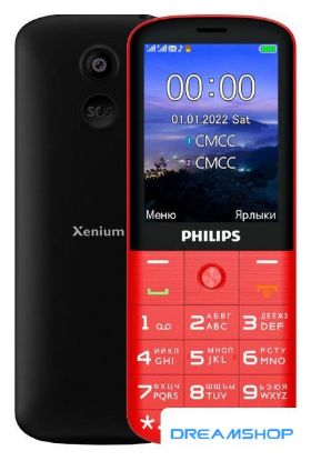 Изображение Кнопочный телефон Philips Xenium E227 (красный)