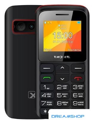 Изображение Кнопочный телефон TeXet TM-B323 (черный/красный)