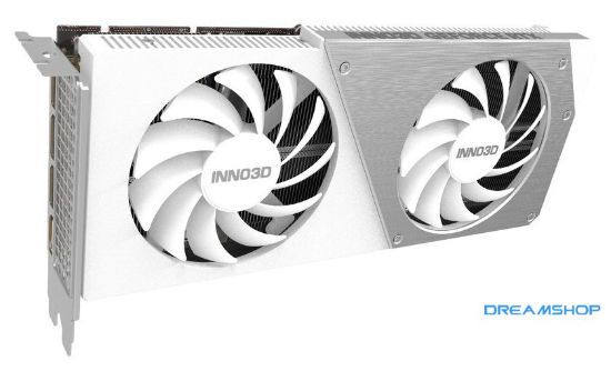 Изображение Видеокарта Inno3D GeForce RTX 4060 Ti 16GB Twin X2 OC White N406T2-16D6X-178055W